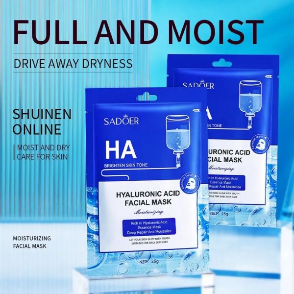 SADOER Moisturizing facial sheet mask with hyaluronic acid